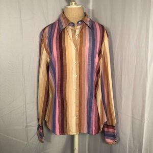 Forenza Vintage Striped Button Down Large